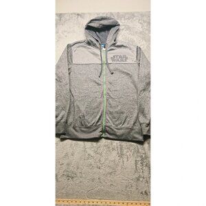Star Wars Full Zip Hoodie Jacket Mens X-Large‎ Heather Gray Fleece Long Sleeve